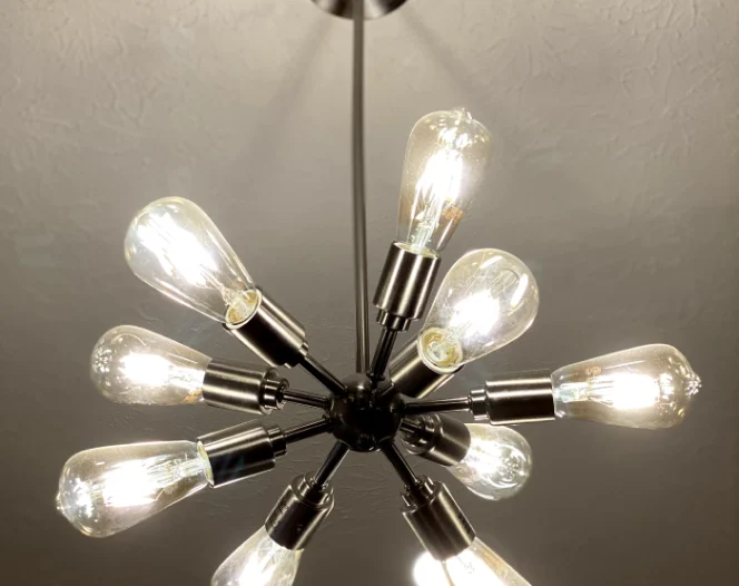 modern hanging light bulbs